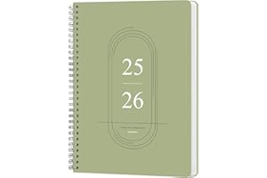 DOURA Monthly Planner 2025-2026, Calendar Book, Calendar planner 2025-2026, JAN 2025 - DEC 2026, 7" x 9.5", 24 Months for School Office Home Planning,Green