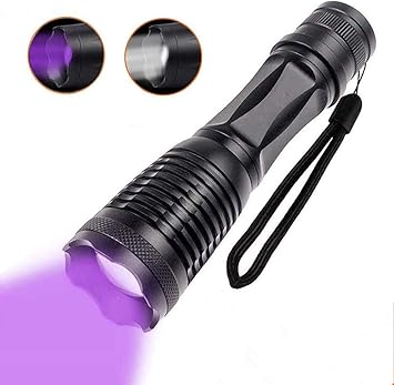 led uv linterna luz ultravioleta
