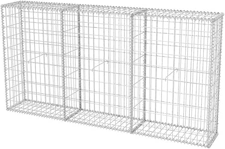 Nishore Cesta para Muro de Gabion 200 x 30 x 100 cm Acero: Amazon ...