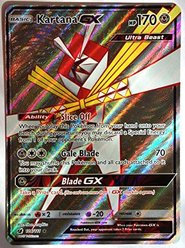 Pokemon - Crimson Invasion - Kartana GX 106/111, Full Art, New, Mint