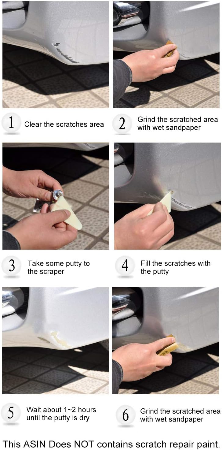 4 in 1 Car Body Putty Scratch Filler Painting Pen Assistant Soil for Deep Scratch Pit Easy Repair Automotive Scratch Filler Kit Durable Scratch Filler for Car Paint Pen (Accessories, Car Body Putty): Automotive