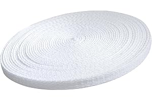 ANROX SUPPLY CO. Anrox Supply Co 1/2" Cotton Flat Cord Drawstring Drawcord Handles Lace Trim Heavy Duty (5 Yards, White)