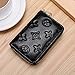 Women RFID Blocking Credit Card Holder Wallet Men Leather Multi Zipper Purse (black)