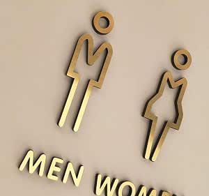 Señales De Baño De Damas Y Caballeros, Decoración De Palabras De Baño, Decoración De Restaurante