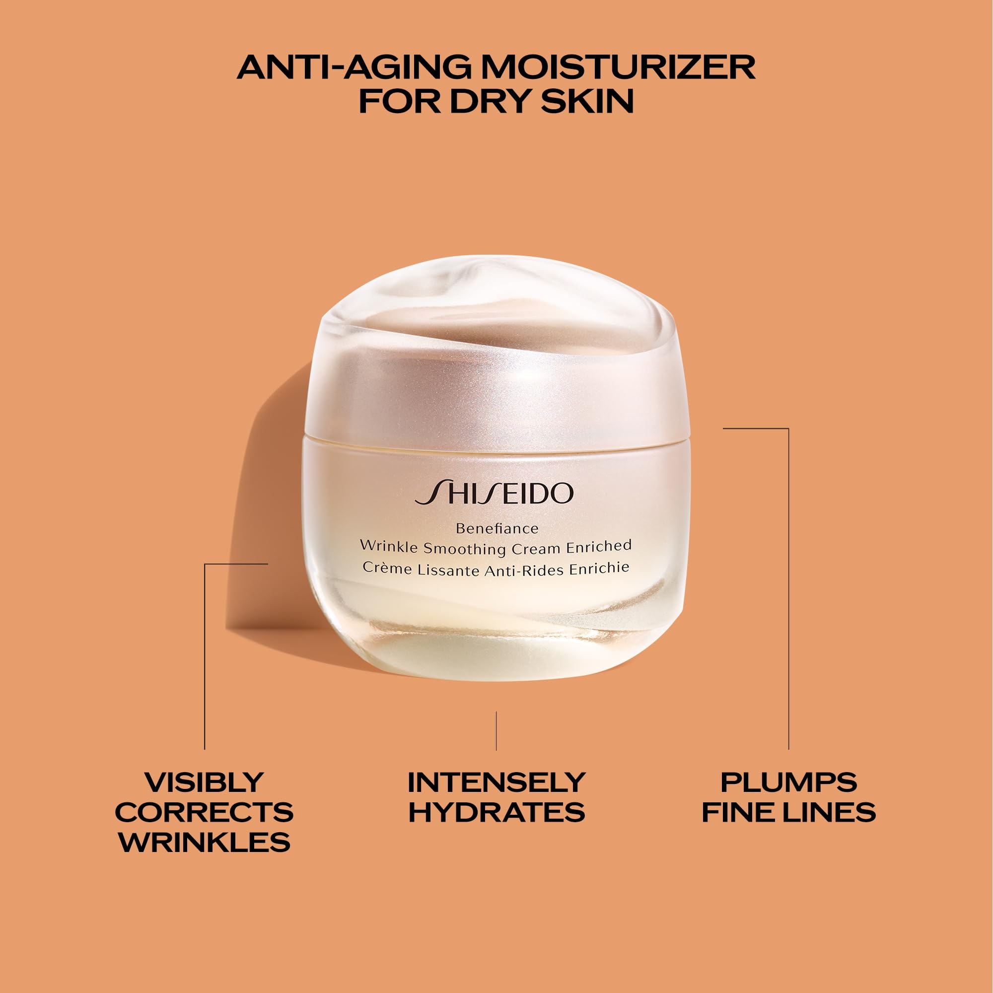 Shiseido Benefiance Wrinkle Smoothing Cream Enriched (Large Size, 75 mL) + Deep Cleansing Foam (125 mL)