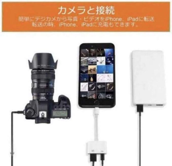 Amazon Co Jp Lightning Usb カメラ アダプタ Iphone Ipad Otg機能 ライトニング Usbカメラ 変換アダプター アプリ不要 デジタル一眼レフカメラ 写真 ビデオ転送 キーボード接続可能 ライトニング Usb カメラ アダプタ 最新ios13に対応 ホワイト パソコン 周辺機器
