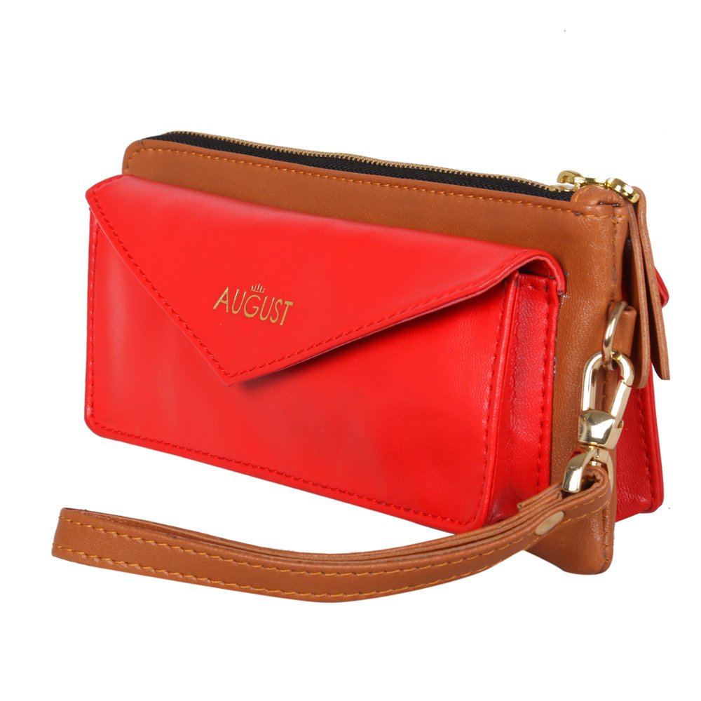 august women's handbag-red