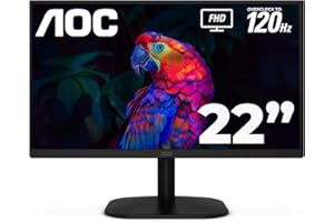 AOC 22B35HM23 22" Full HD (1920 x 1080) 120Hz LED Monitor, Adaptive Sync, VGA & HDMI, Flicker-Free, Low Blue Light, HDR Ready, VESA, Tilt Adjust, Eco-Friendly