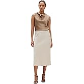Calvin Klein Womens Satin Cowl Neck Blouse