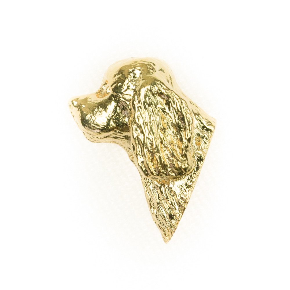 CAVALIER Made in U.K Artistic Style Dog Clutch Lapel Pin Collection 22ct Gold Plated