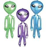 Rhode Island Novelty 24 Inch Alien Inflates Assorted Colors 12 Per Order