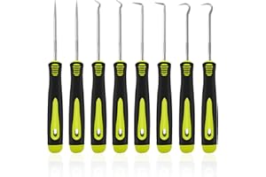 SourceTon 8-Piece Automotive Hose Removal Hook and Pick Set | Oil Seal Puller & O-Ring Tool Kit | Heavy Duty Gasket Removal T