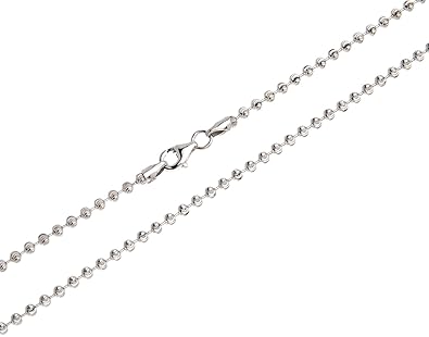 2,5mm Kugelkette, geschliffen- echt 925 Silber, Länge 38-120cm…