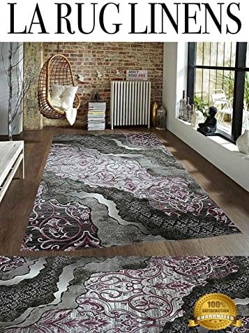 LA RUG LINENS HUGE BLOWOUT SALE Black Gray Brown Pink Two-Tone Persian Traditional Transitional Brand New Multi Floral Pattern Polyester Rug Carpet Area Rug (8x10 Feet)