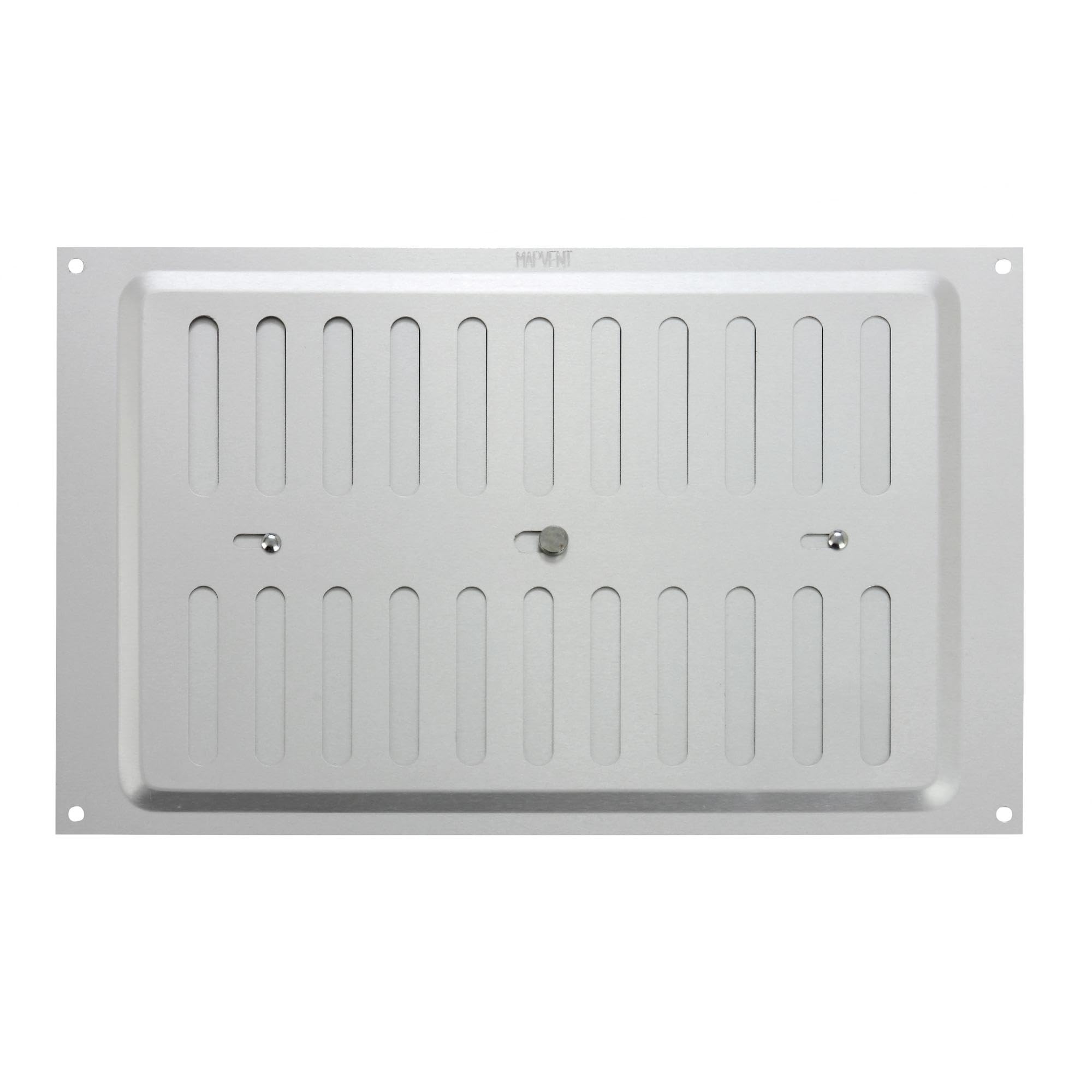 Map Aluminium Adjustable Air Vent for Openings 9" x 6" (229mm x 152mm), Double Brick Hit & Miss Ventilation Metal Cover, Silver