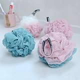 Omenluck 2Pcs Mesh Bath Shower Sponge Ball Back Scrubber Loofahs Balls Mixed view 3
