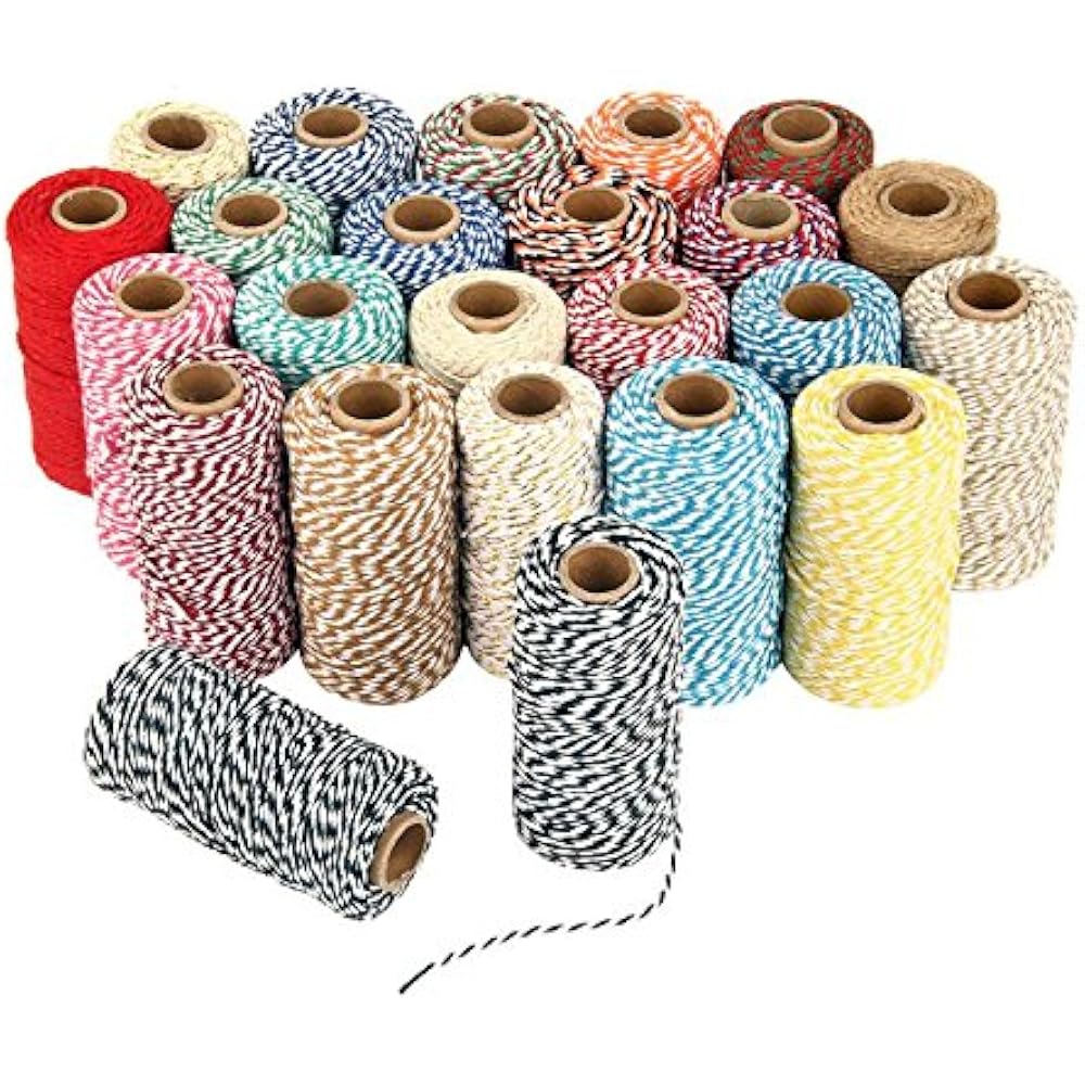 AKOAK Bakers Twine, 1 Roll 109 Yards Cotton Packing String For Gift