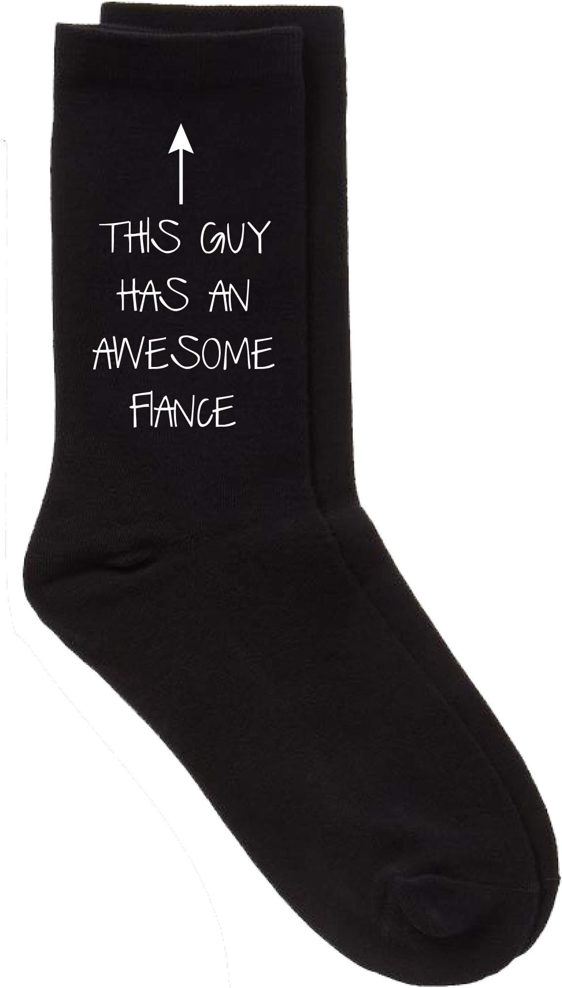 60 Second Makeover Limited This Guy Has an Awesome Fiance Mens Black Calf Socks Valentines Day Boyfriend Engagement Gifts Funny Engagement Present Fiancee Gifts Engaged One Size