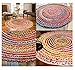 Hand Woven Jute & Multi Chindi Rug for Kitchen-Livingroom-Bedroom 3-Feet Round