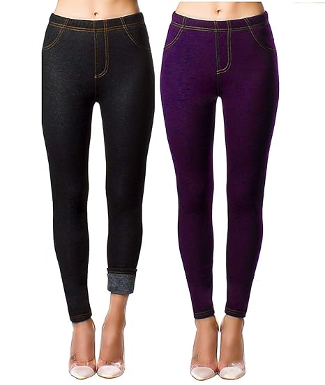 purple jeggings womens