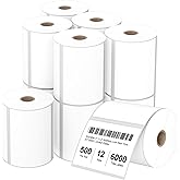Anylabel 4" x 3" Direct Thermal Labels, Thermal Printer Labels for Shipping Address Barcodes, Thermal Stickers Compatible with Zebra, Rollo, Munbyn Thermal Labels Printers (12 Rolls, 500 Labels/Roll)