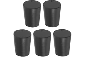 PATIKIL Solid Rubber Stoppers 2#, 5 Pack Tapered Lab Seal Rubber Stoppers Lab Plug Test Tube Bungs for Flask Water Pipe Seali
