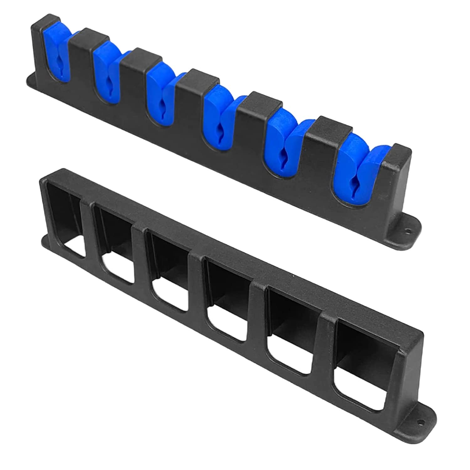 Niukuyu Fishing Pole Holder Wall Mount for Garage Door,Fishing Rod Storage Rack for Boat,Vertical 6-Rod Organizer Racks