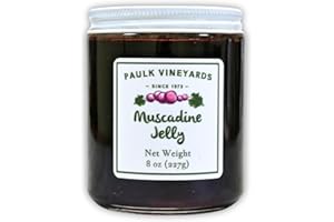 Paulk Vineyards Muscadine Jelly – Classic Southern Grape Jelly Made from Muscadine Grapes, Great for Toast, Biscuits & Gifts, 8 oz Jar