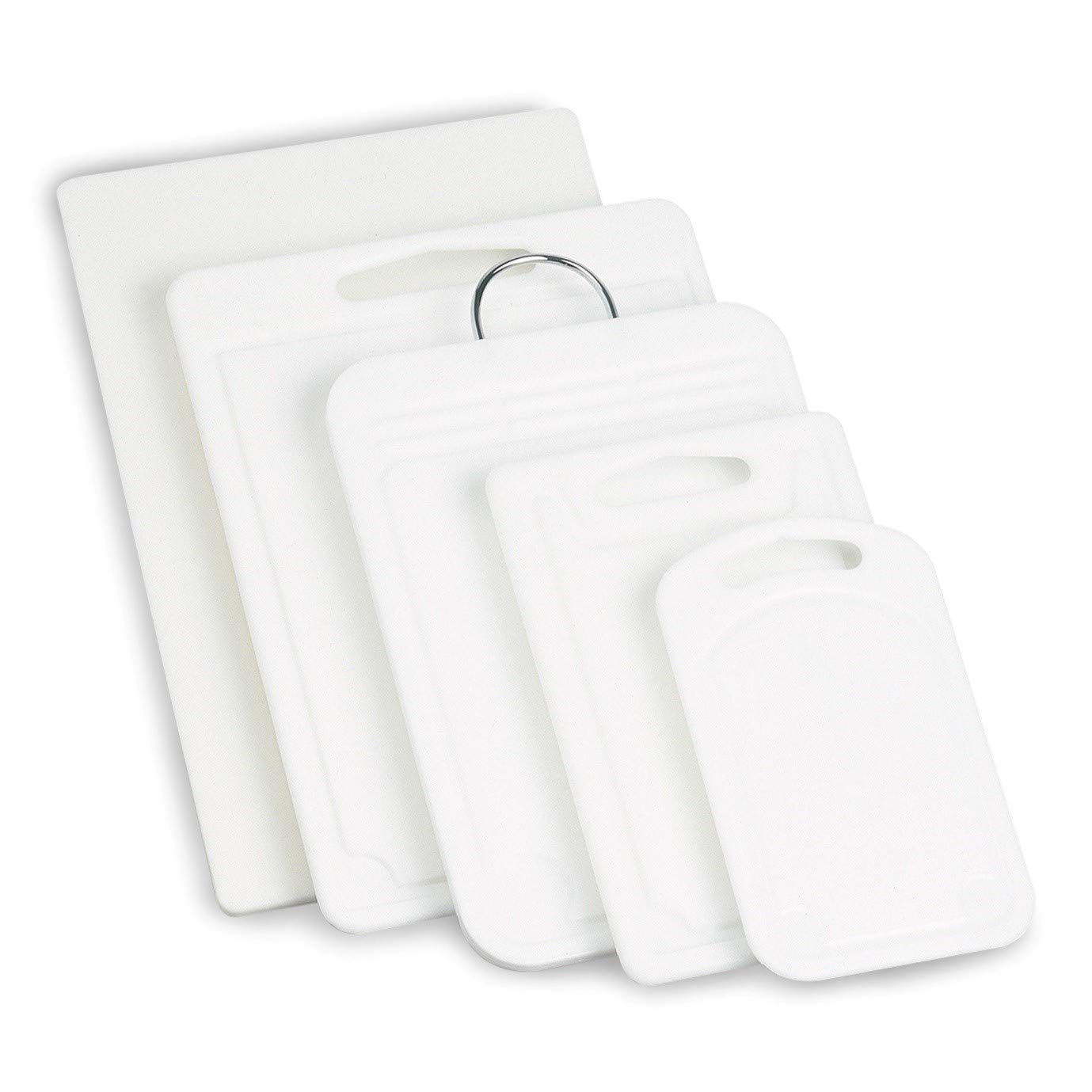 Grunwerg CB-610 Deluxe Polyethylene Cutting Board, White, 15 x 25 x 0.95 cm