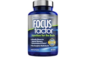 Focus Factor Brain Supplement Multivitamin Improve Memory and Clarity Boost Concentration Neuro Energy Learning Reasoning for Men and Women 180 Tablets
