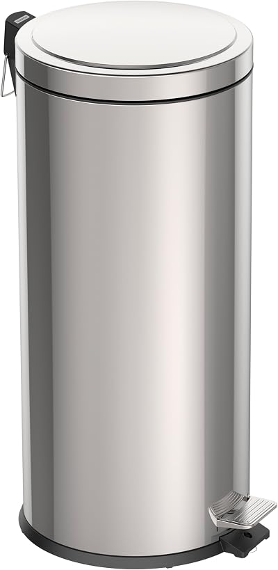 Tramontina 30L Pedal Bin Stainless Steel with Lid Removable Inner Bucket