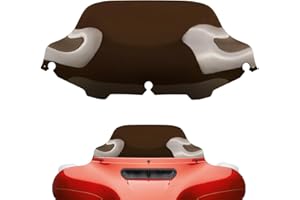 WOWTK 8 inch Windshield Windscreen for Harley Davidson Touring Street Glide Electra Glide FLHT FLHTC FLHX 1996-2013,Somke