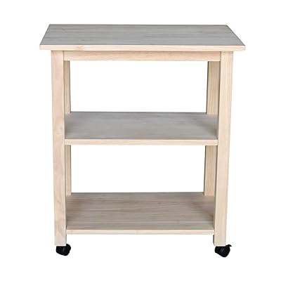 International Concepts Microwave Cart, Unfinished