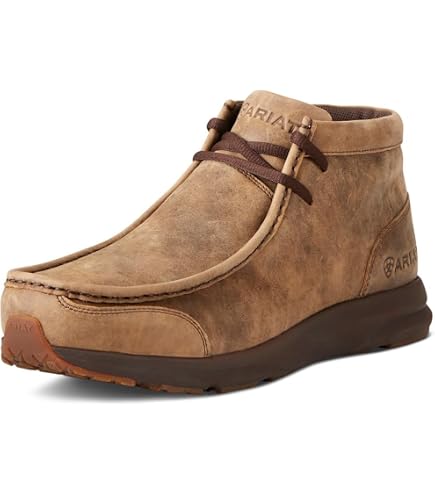 Roper Men\'s Suede Tan Leather All Over High Top Shoe Clear Cut II Nwt Size 10.5 Roper Mens Clearcut Western Lace Up Casual Shoes Tan main image 4