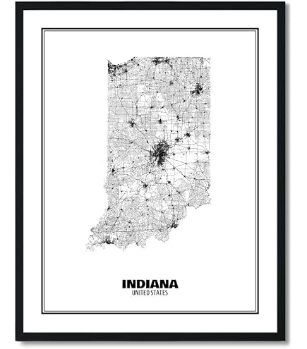 Amazon.com: 1960 Map of Crooked Lake Steuben County Indiana : Home
