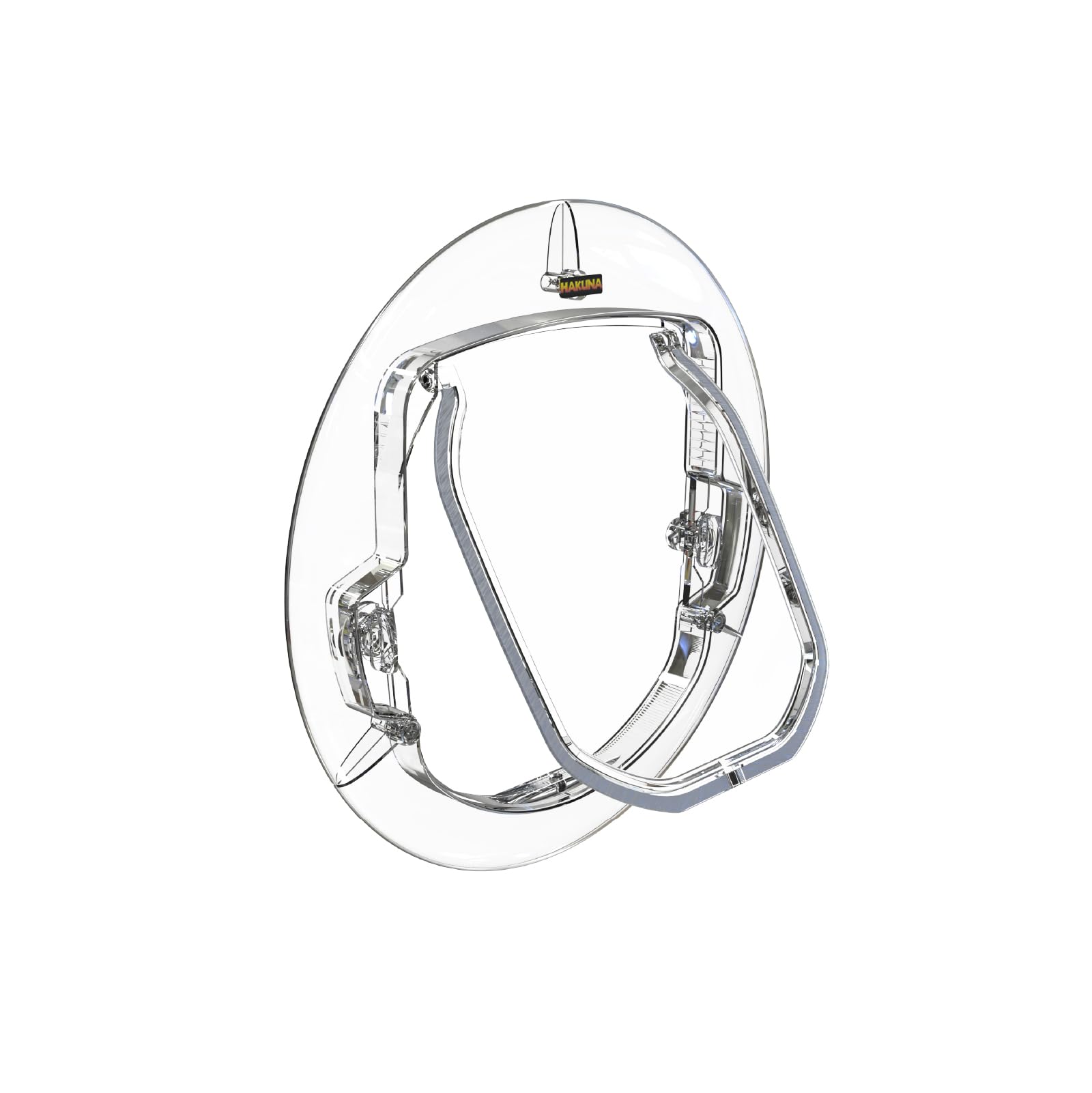 Hakuna Pets Ultra Clear Pet, Cat and Dog Door with 4-Way Locks for Screens, Glass Doors and Windows up to 0.6" Thick, Small, Clear