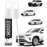 EVOOOR 040 Super White/Ice Cap Touch Up Paint Compatible with Toyota Exact Match 2 in 1 Touch up Paint for Chips and Nicks Repair
