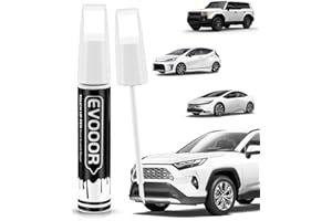 EVOOOR 040 Super White/Ice Cap Touch Up Paint Compatible with Toyota Exact Match 2 in 1 Touch up Paint for Chips and Nicks Repair