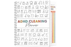 GENERIC ADHD Cleaning Planner for Adults – Undated Daily, Weekly & Monthly Cleaning Schedule & Checklist – Household Chores Organizer Notebook for Home Management, Routine Tracking & Family Cleaning Tasks