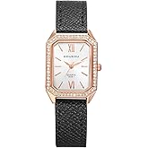 Avaner Women's Leather Square Watches: Ladies Classic Analog Quartz Rhinestones Rectangular Wrist Watches