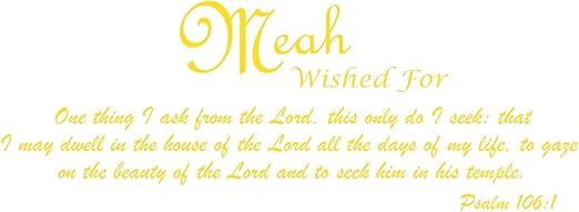 Amazon Co Jp 赤ちゃん名前壁デカール名ビニールデカールの意味を表示 Learn Theベビーガールズ名の意味 名前またはboys Getこの私の名前は何を意味デカール Meah V2 イエロー Declg00miamiav02yw0617wd ホーム キッチン