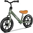 HAWEEK Toddler Balance Bike 12” No Pedal Training Bicycle for Kids 24 Months to 5 Years Tool-Free Adjustments Seat and Handlebar Best Gift for 2-5 Boys Girls