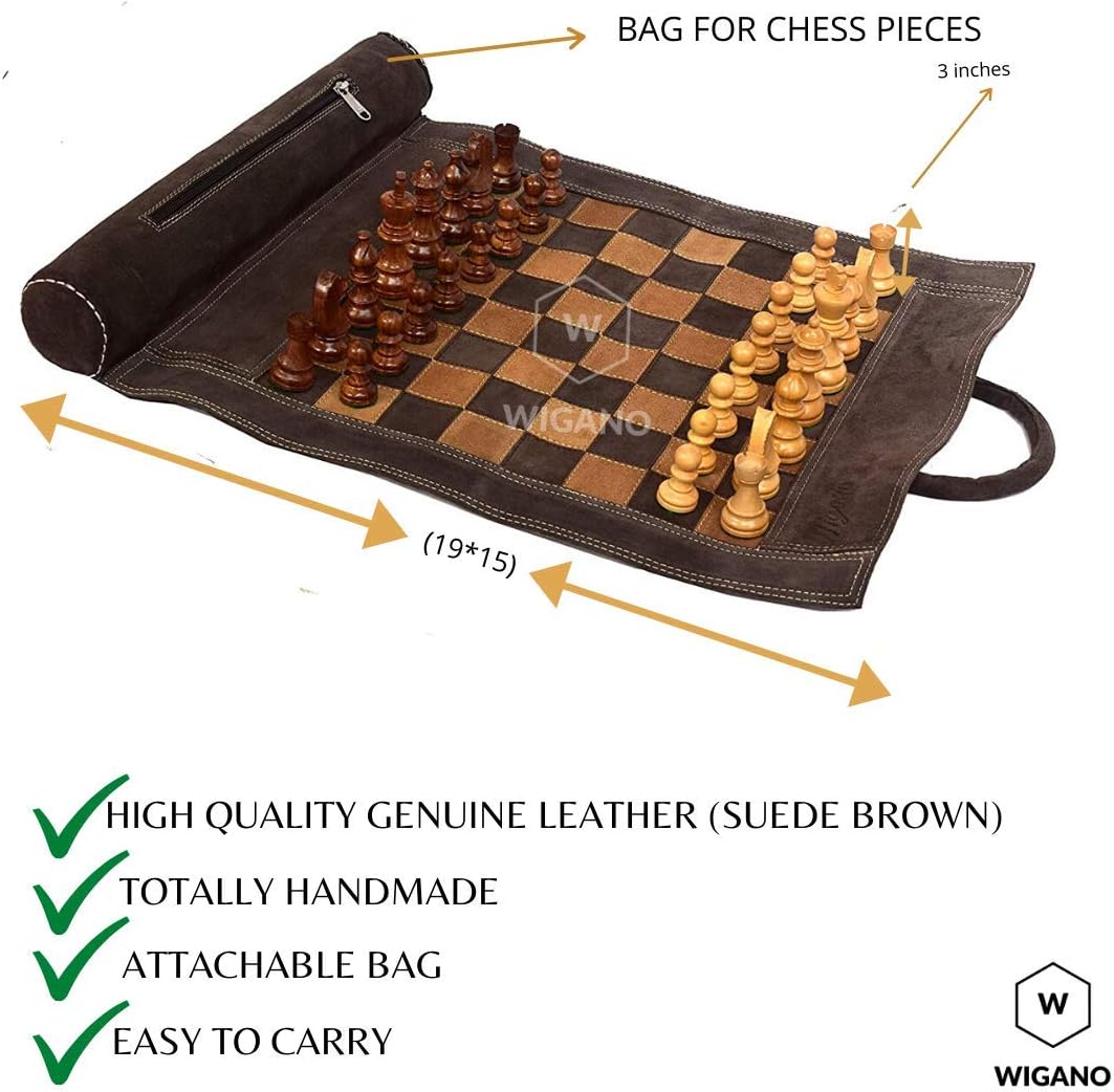 Chess Bag Leather Chess Board 
