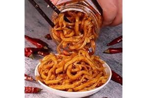 ZAOIAN spicy chili asparagus lettuce 280g/can,pickled chili lettuce,fresh vegetable pickles,Instant Cucumber with Crispy Peppers, Spicy Papaya Shredded, Noodles with Vegetables (Papaya shred,1 can)