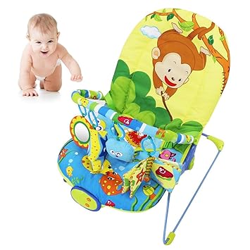Leogreen Baby Turhopser Stuhl Wippe Meeresmuster Grosse 80 X 51 X 60 Cm Musikfunktion 12 Melodien Amazon De Baby