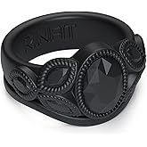 Rinfit Silicone Rings for Women - Womens Wedding Rings - Silicone Wedding Bands - Oval Rubber Ring - Patented Design