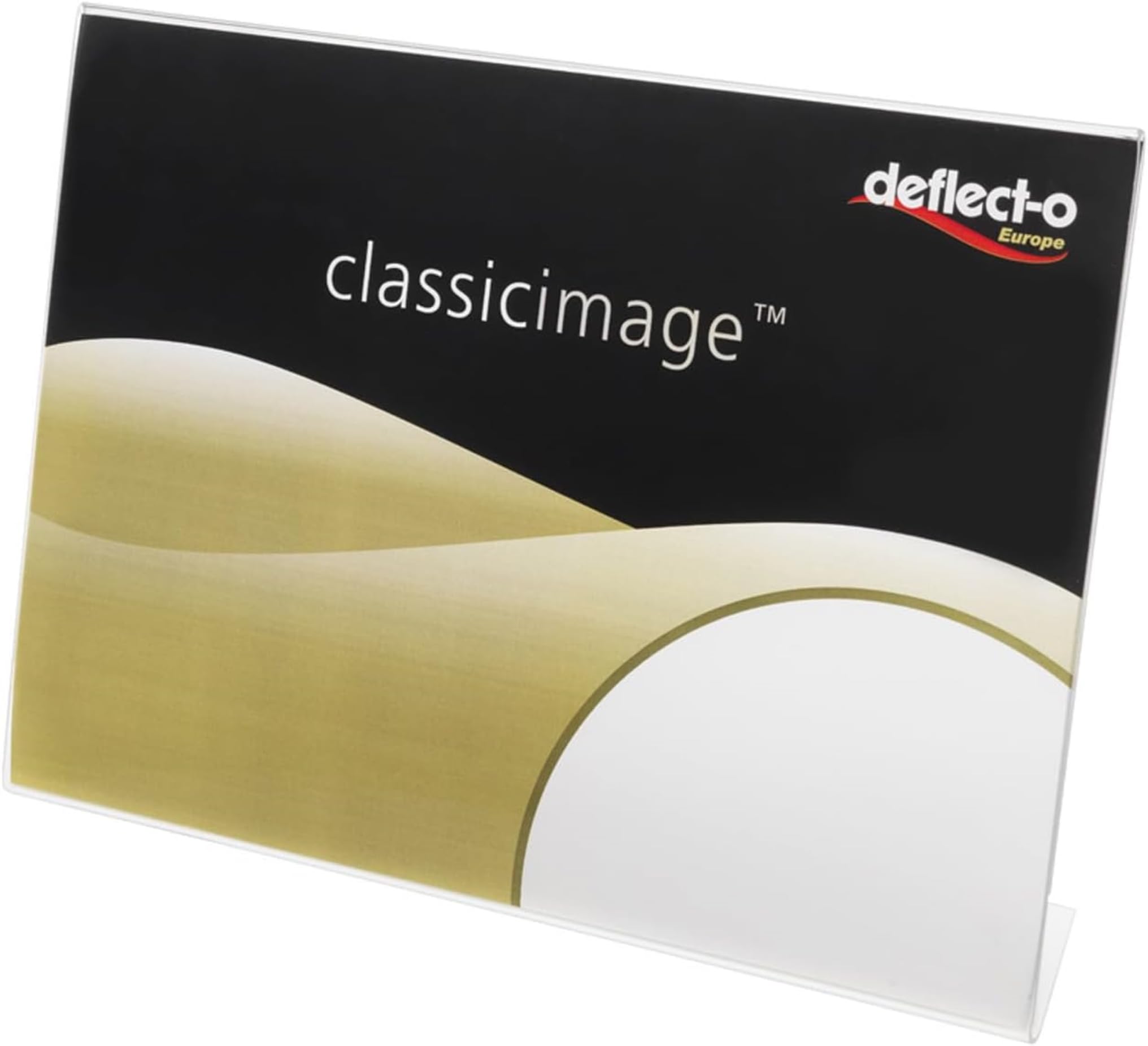 Deflecto A3 Landscape Slanted Sign Holder - A3 Plastic Display Stand - A3 Menu Holders - Stands For Display - Leaflet Display Stands - Display Stand A3 Poster Holder — image 1
