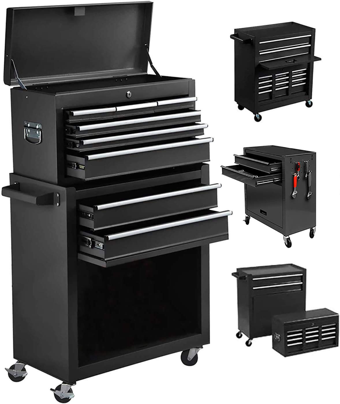 Buy 8Drawer Rolling Tool Chest, High Capacity 2 in 1 Tool Box Tool