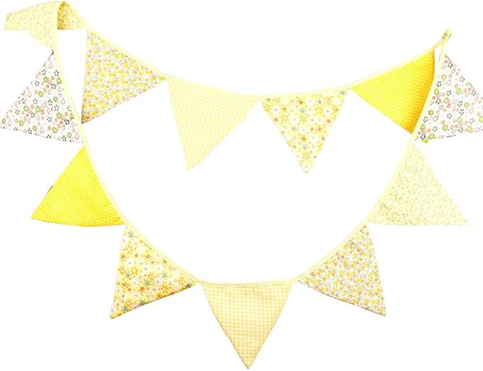 Ghirlanda Bandierine In Iuta Rustica - 3,7m Per Matrimoni, Compleanni, Feste (21 Bandiere)