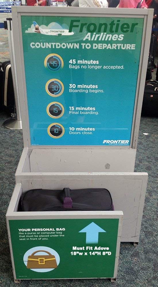 frontier under seat bag size